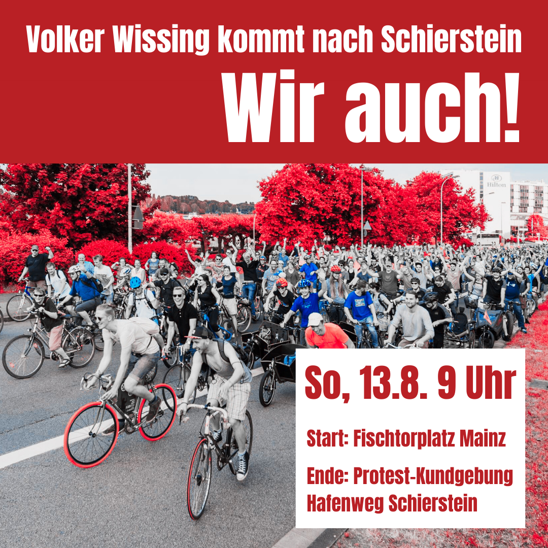 Radtour zur Kundgebung in Schierstein